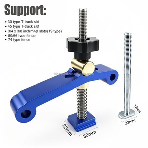 Morsetto di posizionamento rapido per banco da lavoro, blocco di fissaggio scorrevole per binario a T e binario per troncatrice, per lavorazione del <span class=keywords><strong>legno</strong></span> - Product Image 1