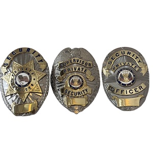 Insignia de Seguridad Metálica Personalizada de Fábrica, Diseño de Bandera Americana y Águila, Insignia de Seguridad Estrella - Product Image 3