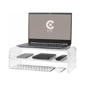 Chất Lượng Cao <span class=keywords><strong>Acrylic</strong></span> Màn Hình Đứng Cho Bàn 2 Tier Máy Tính Xách Tay Đứng/Màn Hình Máy Tính Đứng Riser Với Bàn Phím Lưu Trữ Nhà Văn Phòng - Product Image 1