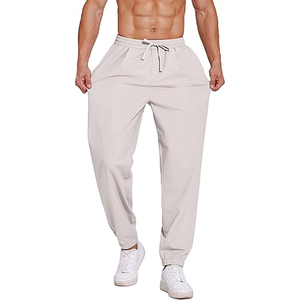 <span class=keywords><strong>Pantaloni</strong></span> da <span class=keywords><strong>Jogger</strong></span> Casual da uomo con coulisse in vita leggera e elastica Yoga <span class=keywords><strong>pantaloni</strong></span> da spiaggia con tasche e indumento tinto - Product Image 1