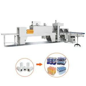 High quality automatic L type water bottle heat shrink packing machine with tunnel
