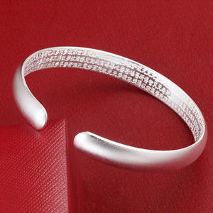 Lucky Healthy Sliver 999 lujo budista <span class=keywords><strong>loto</strong></span> tallado <span class=keywords><strong>Sutra</strong></span> diseño abierto Ajustable pulsera brazalete joyería para mujer regalo - Product Image 4