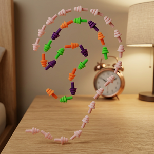 Bouchons d'oreilles en silicone réutilisables multicolores 28 dB pour adultes - Réduction efficace du bruit pour le sommeil, protection contre l'eau, doux et confortables - Product Image 3