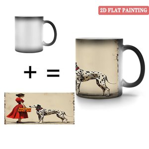 Taza Mágica Negra Esmerilada de 11 oz, Taza de Cerámica Sensible al Calor para Uso Diario - Product Image 4