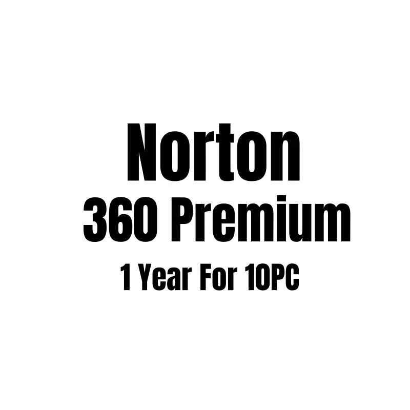 Norton 360 Premium 1 Year 10PC Account+ Password - Norton 360 Premium Key Real-time Threat Protection English Send By Email