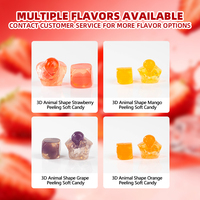 Groothandel Bulk Gemengde Fruitgevulde Transparante Jelly Candy Cubes Zachte Gummies Snack
