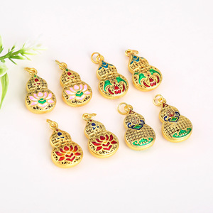 จี้รูปดอกบัวเคลือบสีแบบโคลอซอนน์ สำหรับทำสร้อยคอ สร้อยข้อมือ และงานประดิษฐ์ DIY - Product Image 4