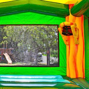 Château gonflable vert et orange de qualité commerciale pour les fêtes d'<span class=keywords><strong>anniversaire</strong></span> des enfants, <span class=keywords><strong>location</strong></span> pour événements - Product Image 3