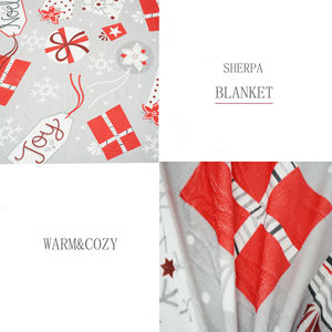 Couverture Sherpa de Noël | Cadeau de décoration de Noël, polaire, peluche, couverture de vacances réversible chaude et confortable - Product Image 6