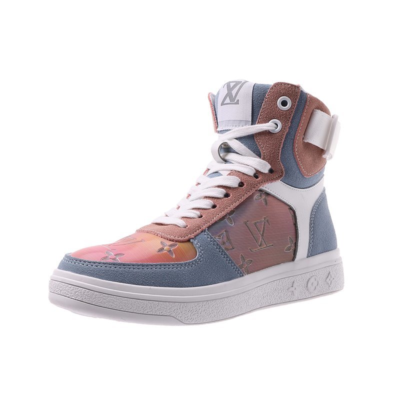 New Winter High Top Plus Velvet Shoes Women's Cotton All-match Comfortable Fashion Platform Sneakers Walking Style Shoes