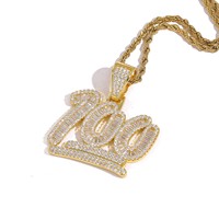 Collier pendentif baguette CZ glacé micro-pavé, bijoux hip-hop pour hommes, vente en gros