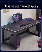 Table d'e-sport en forme de Z en fibre de carbone et bois, très efficace et pratique, petite table simple pour chambre et bureau