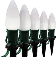 Ampoules LED de remplacement C9 opaques et lisses, dimmables, de qualité commerciale, pour lumières de Noël extérieures IP65