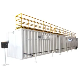 containerized sewage treatment plant recycling system for domestic and industrial waste water