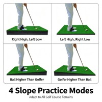 Tapis de golf réglable à pente simulée, aide à l'entraînement du swing de golf, tapis de frappe pour la pratique du golf en intérieur et en extérieur