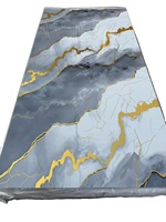 Panneau mural en PVC marbré brillant doré UV 1220*2440/2900m, plaque décorative de qualité supérieure