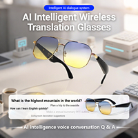 Lunettes de soleil intelligentes BT5.4 AI avec traduction multilingue, musique stéréo, protection UV400, intelligentes, sans fil, de luxe