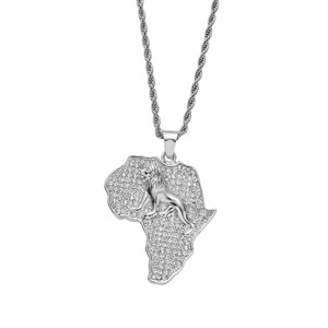 สร้อยคอจี้รูปสิงโตเรขาคณิตแบบเรียบง่าย สินค้าขายดีปี 2026 สร้อยคอผู้ชายสไตล์ฮิปฮอป ขายส่งเครื่องประดับ - Product Image 6