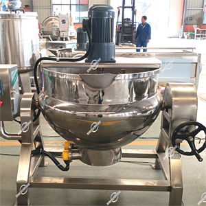 Marmite électrique à double enveloppe de 50L, 100L, 300L avec agitateur mélangeur à palette pour la cuisson des aliments, des bouillons, des soupes, des porridges, des machines à bouilloire - Product Image 2