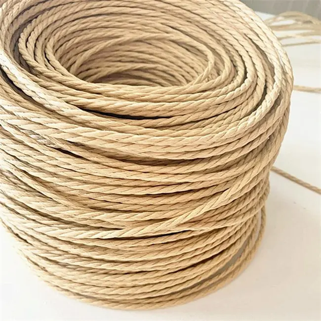 Bolsa de papel de 4mm al por mayor, cuerda trenzada para manualidades, cuerda de papel, lazos torcidos de alta calidad en China
