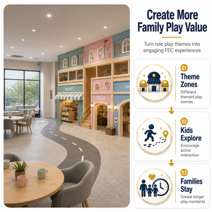 Attrezzature Commerciali per Parchi Giochi al Coperto, Attrezzature Morbide per Aree Gioco al Coperto, Mini Città con Esperienza Professionale per Bambini, Mini Città per FEC Kids Play Center - Product Image 3