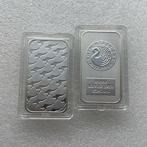 Barre de monnaie en alliage de zinc plaqué argent non magnétique d'une once, pour présentation - Product Image 4