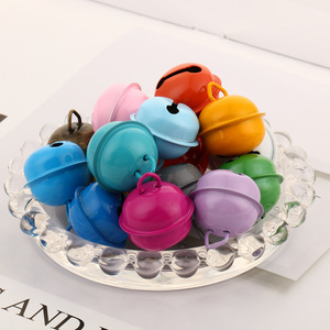 22mm colore caramella 17mm vernice da forno colorata piccola campana accessori per colletto per animali domestici borsa portachiavi appesa piccola campana - Product Image 2