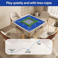 Tapis de Mahjong Automatique Moderne Personnalisé 33x33 Pouces - Réduction du Bruit, Dos en Caoutchouc, Enroulable, Portable avec Sac de Rangement