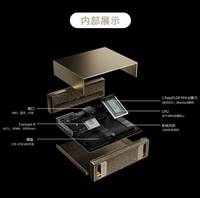 Ordinateur de bureau pour supercalculateur IA NVI//DIA DGX Spark GB10, mini PC de bureau 128 Go LPDDR5x, architecture Blackwell pour l'inédition d'inférences LLM 200B