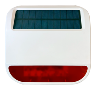 IP65 lampu kilat LED tahan air sirene strobo energi surya bertenaga baterai Alarm nirkabel luar ruangan Sensor gerak 800m plastik