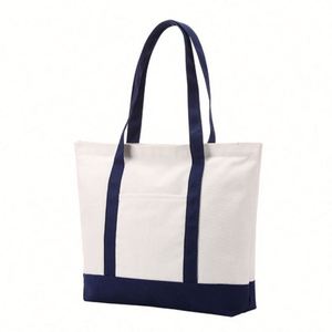 กระเป๋าผ้าแคนวาสลายโลโก้แบบกำหนดเองปี 2025 ทำจากผ้าฝ้ายออร์แกนิกสำหรับใส่ของช้อปปิ้ง - Product Image 4