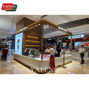 Modern Commercial Bakery Wood Display Case With Glass Counter New Mall Kiosk For Biscuits <strong>Showcase</strong> For Supermarkets - Product Image 6