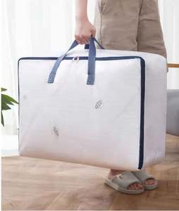 Sacs de rangement transparents de grande capacité 70L avec fermeture éclair, organisateur de rangement sous le lit pour vêtements, couette, oreiller et couverture - Product Image 5