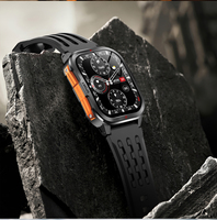 2,01 Zoll Bildschirm IP67 Wasserdichte MK98 Smartwatch Herzfrequenz- und Blutdrucküberwachung für Männer und Frauen Outdoor-Sport Leichte Uhren
