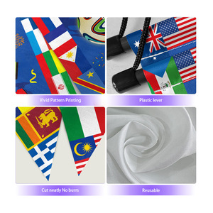 Drapeau suspendu transfrontalier 2026 États-Unis-Canada-Mexique pour les fans, décoration murale, bannière <span class=keywords><strong>triptyque</strong></span>, ambiance de bar - Product Image 2