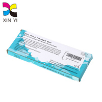 Caja de Cartón Corrugado Larga Azul Claro Impresa Personalizada, Caja de Embalaje Plegable para Cosméticos y Artículos de Cuidado Personal