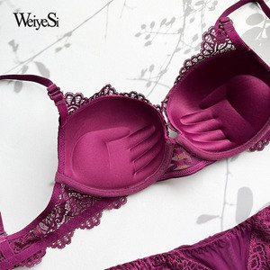 Weiyesi Hi Quality <strong>Bra</strong> Sexy Fancy Lace Double Padded <strong>2</strong> Cup <strong>Size</strong> <strong>Bigger</strong> Push up <strong>Bra</strong> for Saggy Women - Product Image 5