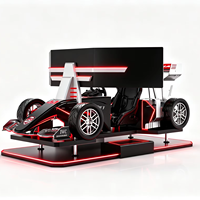 Simulador de Carreras VR F1 Dinámico de 4 Ejes y 4DOF con Fuerza G, Máquina de Juego de Conducción Inmersiva con Triple Pantalla para Parques Deportivos y de Aventuras