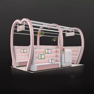 Vẻ đẹp sang trọng mỹ phẩm kiosk thiết kế mỹ phẩm-cửa hàng-Nội Thất-Thiết kế-Ý tưởng trang điểm gỗ trưng bày trưng bày cho trung tâm mua sắm - Product Image 6