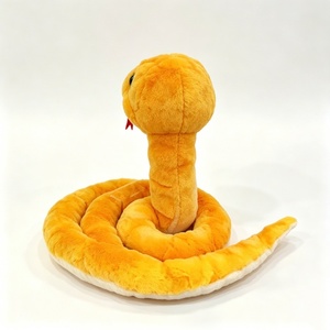 Peluche de serpiente enrollada personalizado, peluche de reptil, lindo peluche de serpiente, peluche de serpiente amarilla, animal de peluche de serpiente - Product Image 2