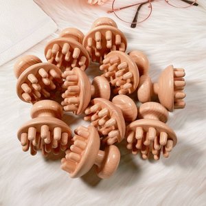 Masajeador de mango de madera HY, dispositivo de masaje Facial con cepillo de pulpo de masaje <span class=keywords><strong>Accupoint</strong></span> personalizado - Product Image 6