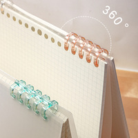 5-Ring Bunte Plastik-Loseblatt-Binderinge Spiralbinder Notizbuch-Bindungskämme für Notizbücher