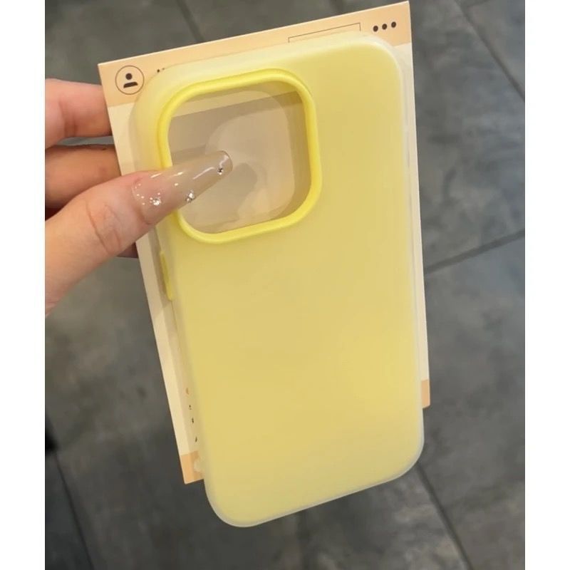 Skin-feel jelly case  yellow  no printing