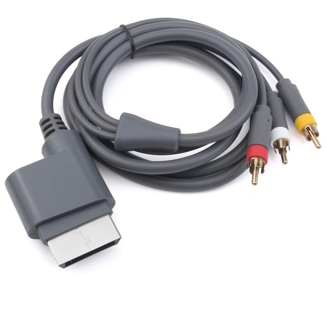 1.8m HD AV Cord S Terminal Cable for Xboxes 360 S Audio Video Cable Composite Cord Adaptor for Xboxes 360 AV Cables