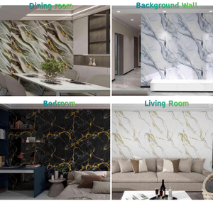 Papier peint <span class=keywords><strong>de</strong></span> luxe en PVC doré à motif marbré, autocollant mural auto-adhésif, panneau à coller et à décoller pour salon, chambre à coucher, intérieur - Product Image 4