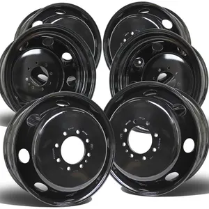 Chevy Truck Rims 11r22.5 17.5 20 Inch 24 22.5 4x4 Black And Chrome Rims For Truck