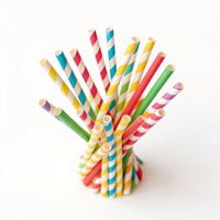 Pailles en papier biodégradables Kraft, pailles à boire écologiques biodégradables en vrac pour fournitures de fête, mariage/baby shower, anniversaire