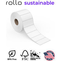 Rouleau d'étiquettes thermiques pour code-barres SKU 1"x2" en papier blanc brillant pour les rayonnages d'entrepôt, les étiquettes de prix pour les aliments et les cosmétiques