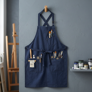 Tablier de peintre en toile 12 oz à couverture intégrale avec emplacements pour pinceaux de plusieurs tailles - Product Image 2