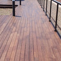 Plancher en bambou tissé thermo-traité Bpc pour extérieur, couleur naturelle carbonisée, garantie 25 ans, système T&G, pose flottante/à coller